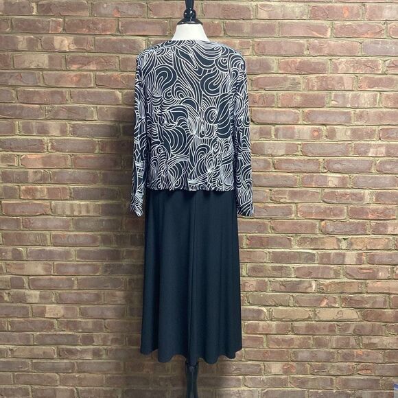 K & Company Black & White 2pc Dress Size 14 - Picture 4 of 7